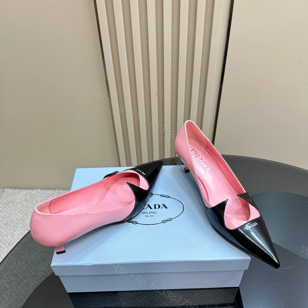 View 4 of 高仿Prada*1I976F尖頭走秀款高踭鞋5.5CM粉色免檢版