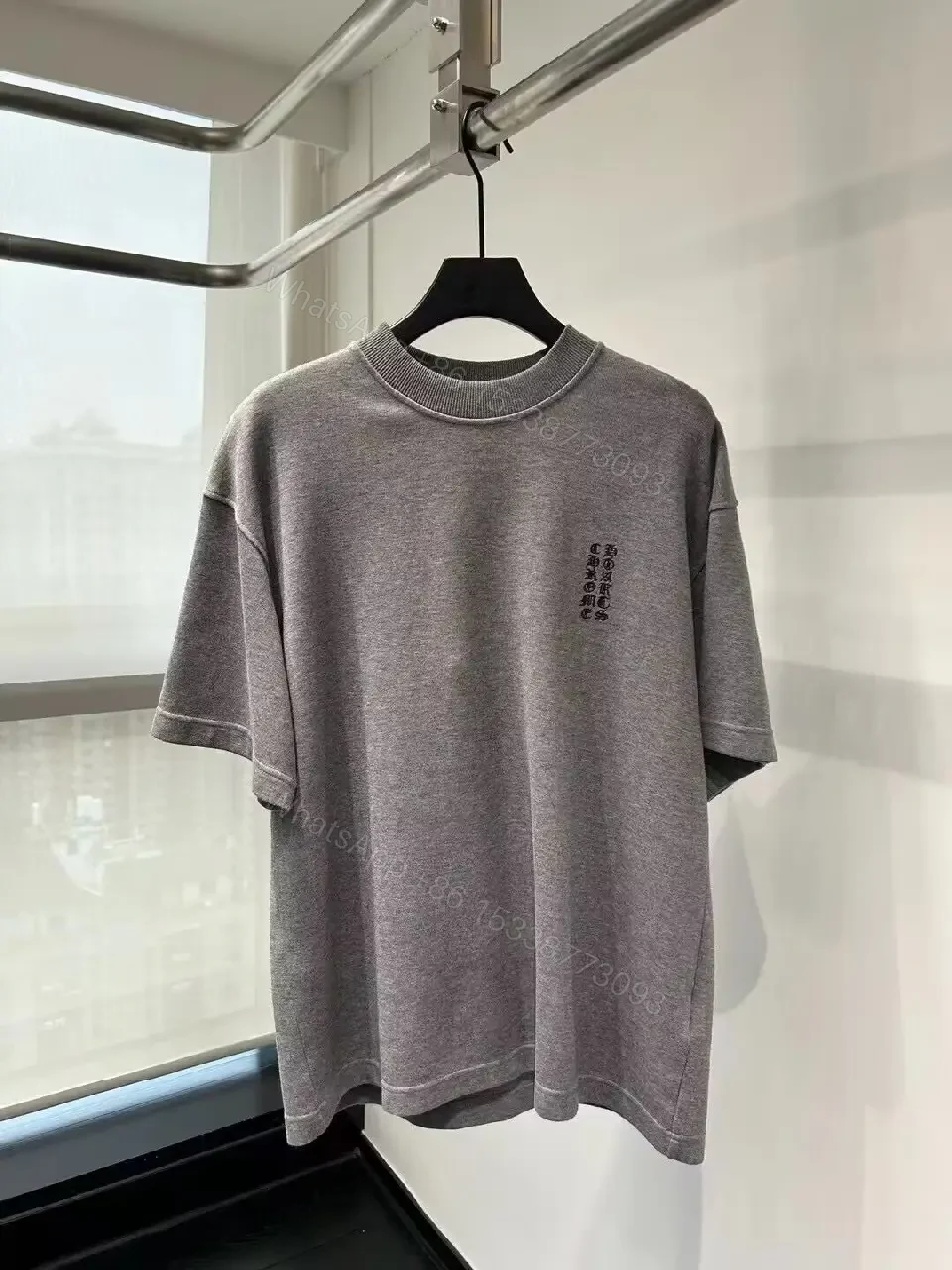 View 7 of Neutral Off-White Cotton Tee: Minimalist, Relaxed Fit, Premium