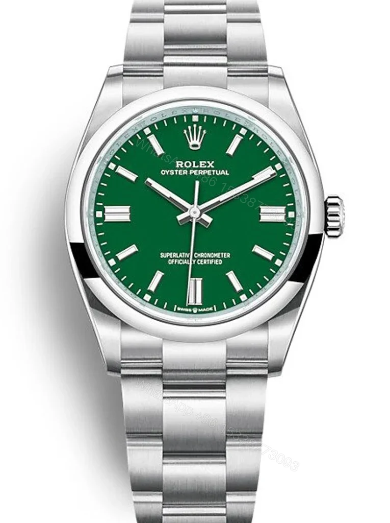Replica Rolex Oyster Perpetual Lady Green Dial 126000 36 mm — view 1
