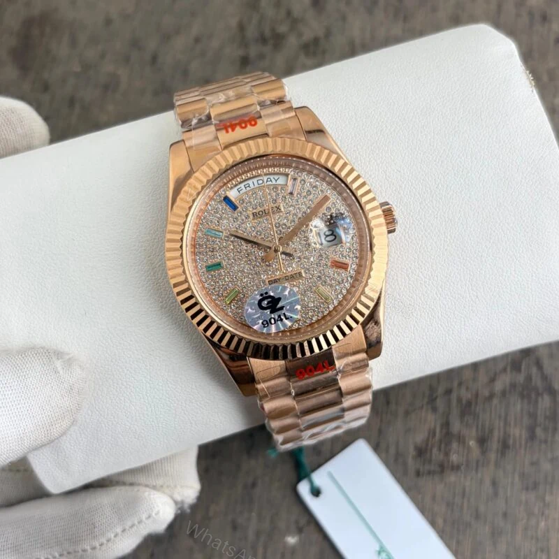View 3 of Rolex Day-Date Rainbow 40MM Diamond Dial Automatic