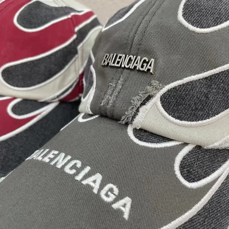 View 4 of Bold Texture Cap: Balenciaga-Inspired Patterned Logo Cap