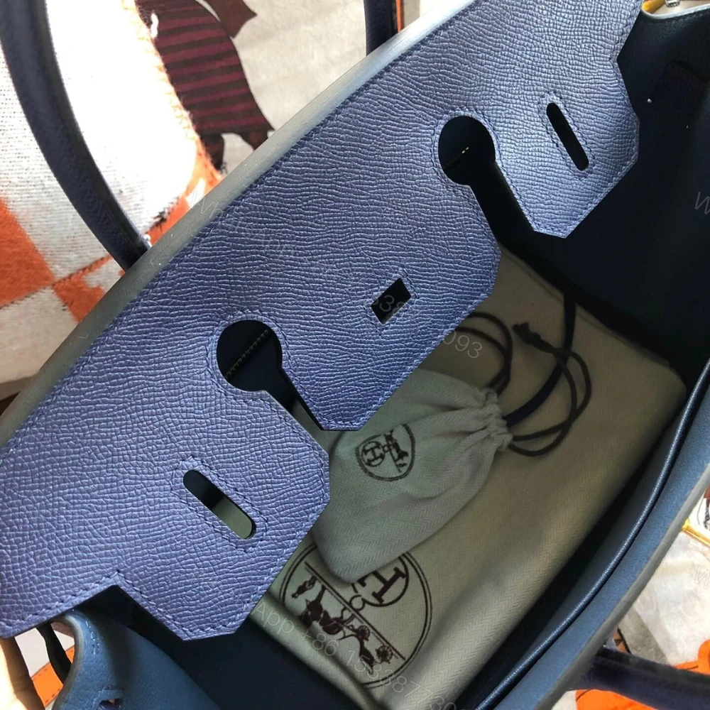 View 4 of Hermes Birkin 25 Bag Epsom Bleu Saphire 25Cm