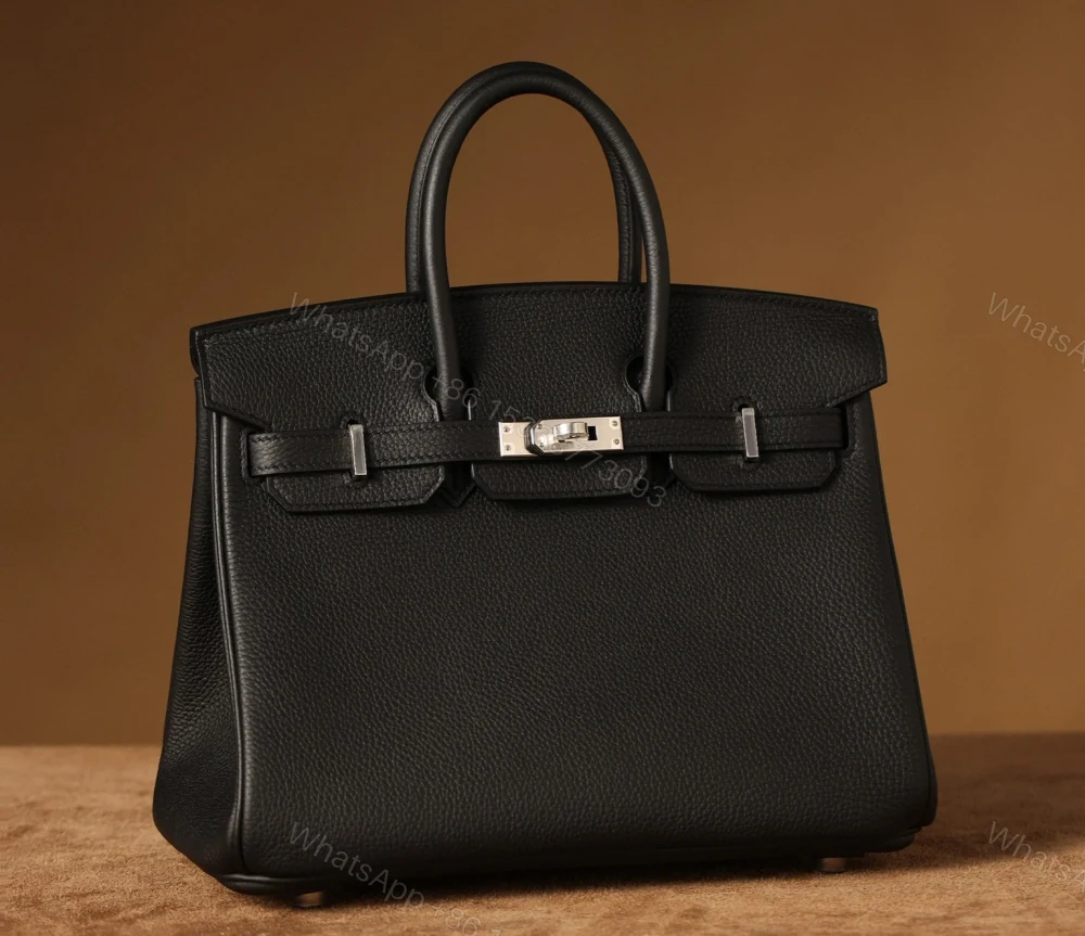 View 2 of 精仿Hermes手提包Birkin25系列黑銀款式