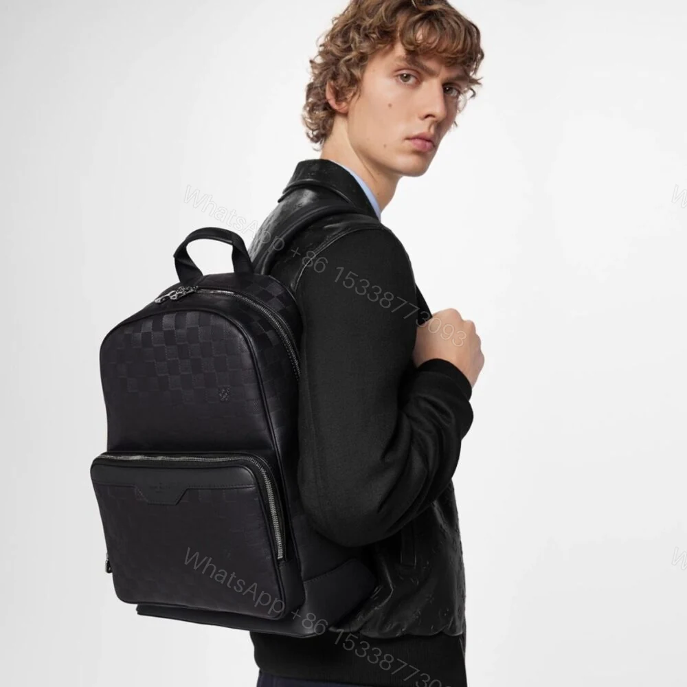 View 14 of Louis Vuitton Campus Backpack Damier Infini Onyx Silver 39Cm LV N40306