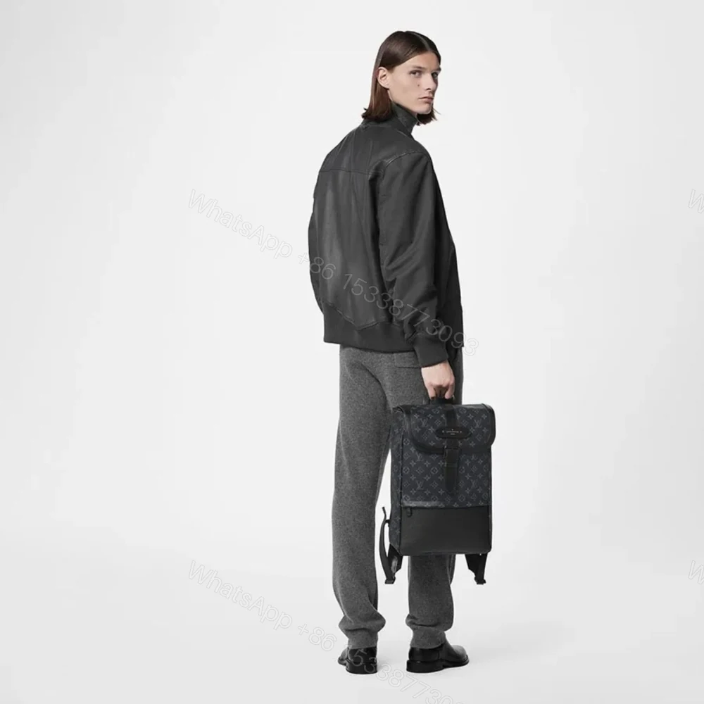 View 8 of Louis Vuitton Saumur Backpack Monogram Eclipse Canvas 42Cm M45913