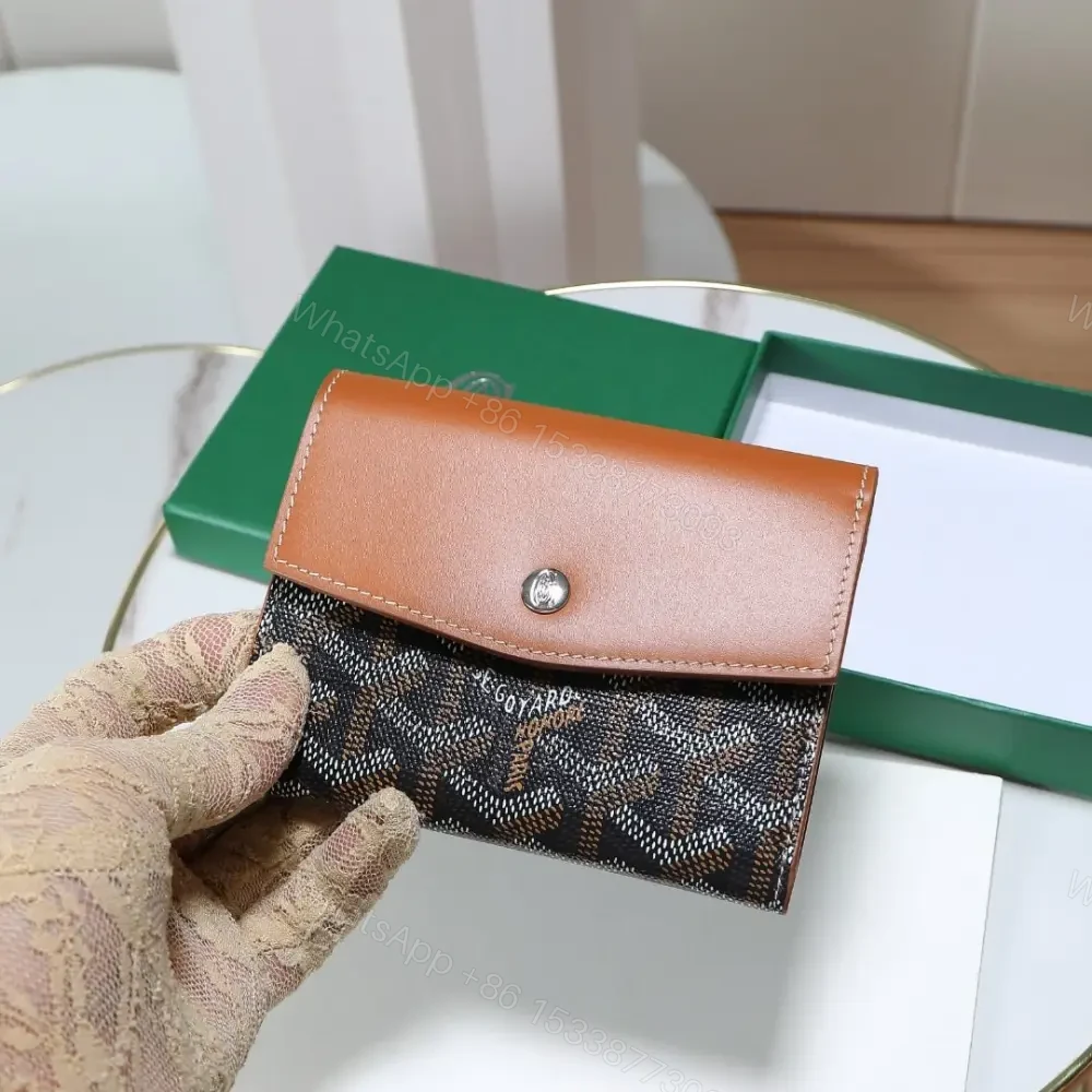 View 6 of 高仿Goyard*STGABR1拼色三折式錢夾錢包棕色免檢版
