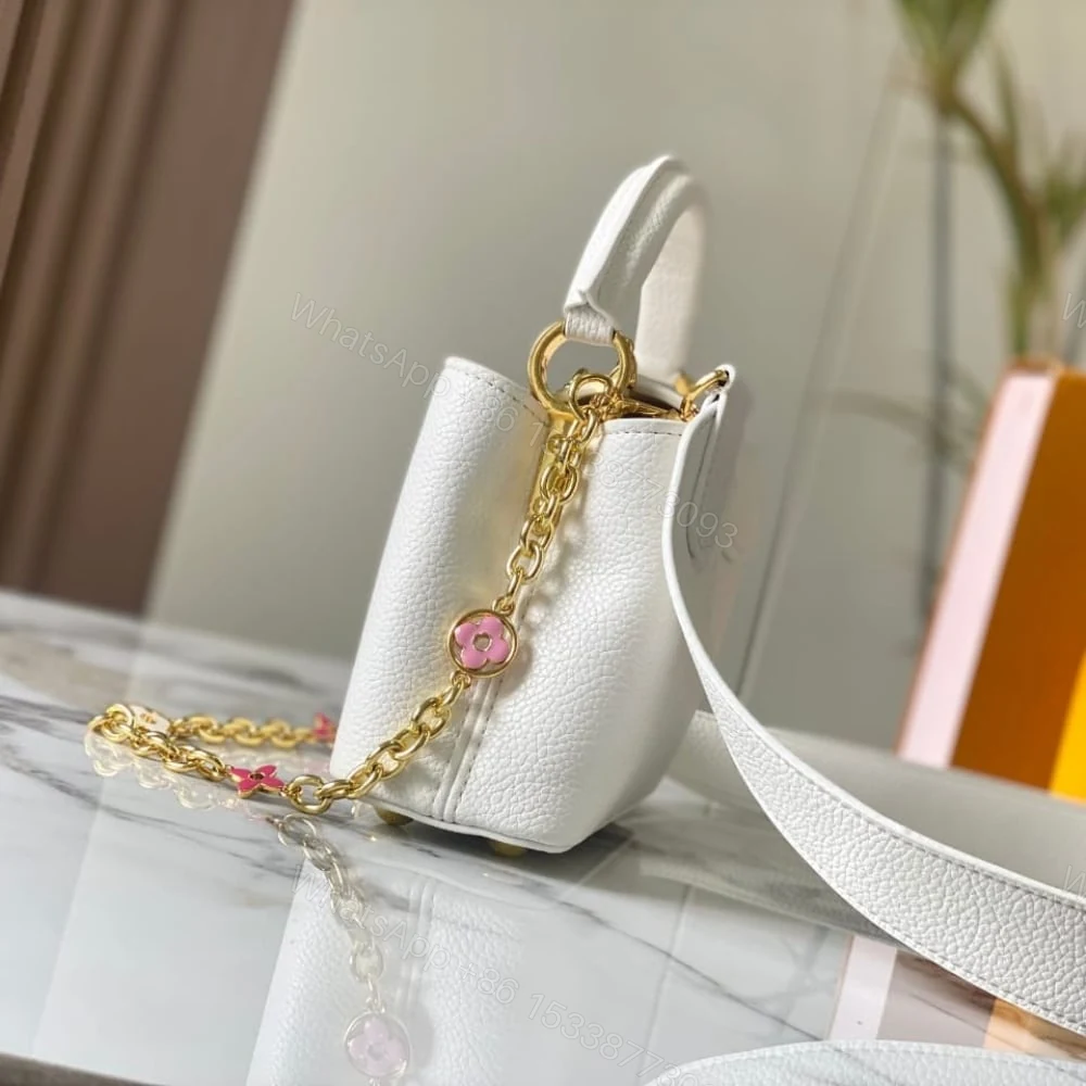 View 3 of Louis Vuitton Capucines Mini White 21Cm M23718