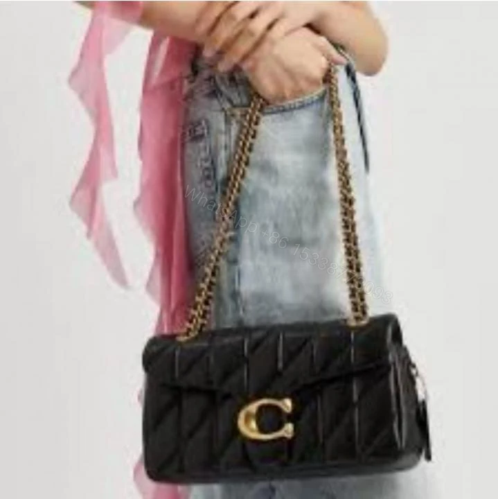 View 3 of FIRST COPY Coach Tabby 20 Quilted Leather Shoulder Bag