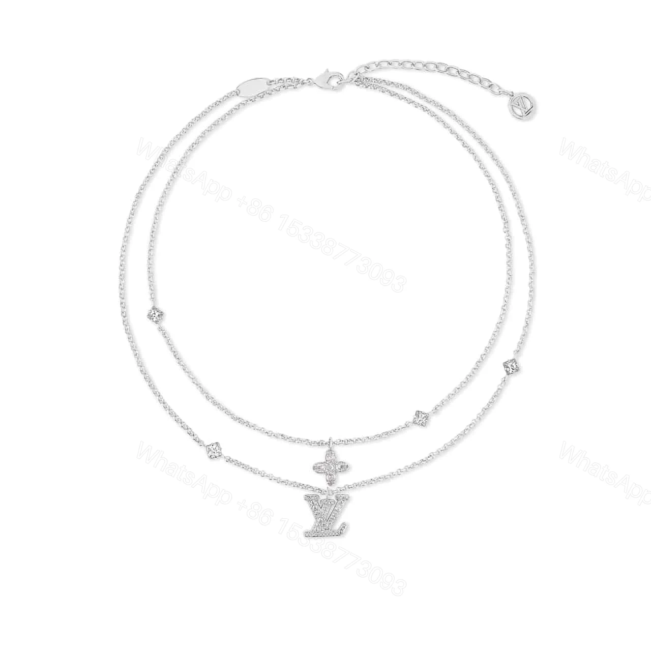 LOUIS VUITTON LADY LV NECKLACE PALLADIM M02515 — view 1