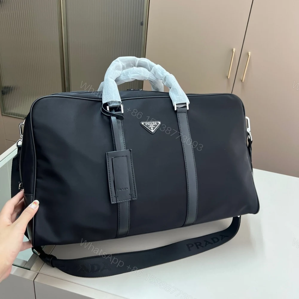 View 3 of Prada Re Nylon And Saffiano Duffel Bag Black 50Cm