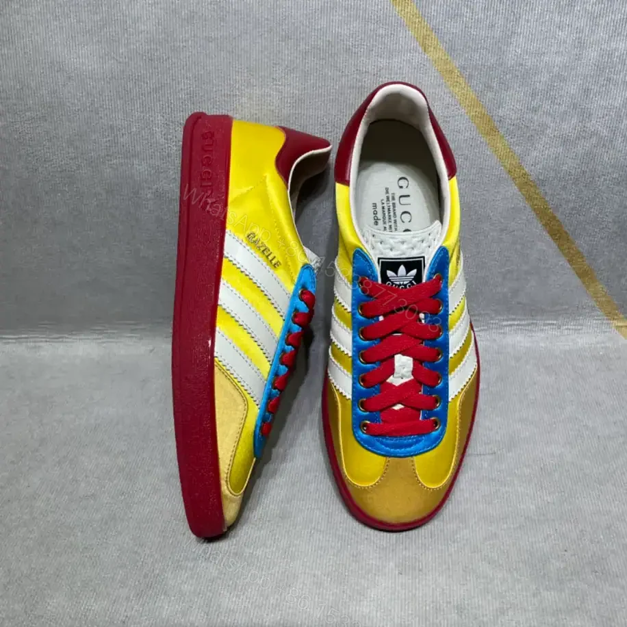 View 8 of ADIDAS X GUCCI GAZELLE LOW-TOP SNEAKERS IN YELLOW AND RED – GC183