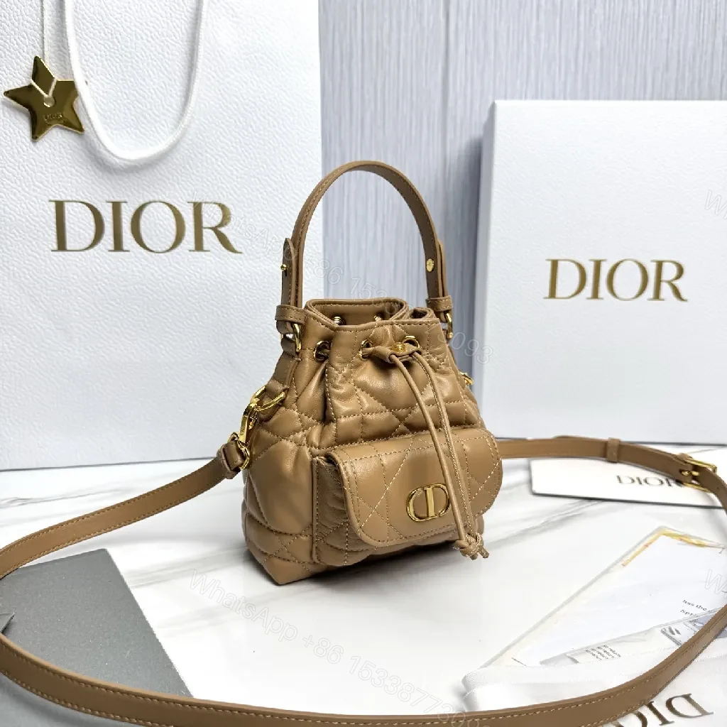 View 7 of Warm Quilted Bucket Bag - Gold Hardware Everyday Luxury