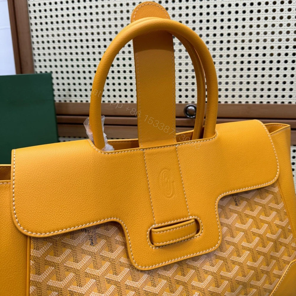 View 6 of 高仿Goyard*SAIGOC5手提托特包雙拼黃色大號免檢版