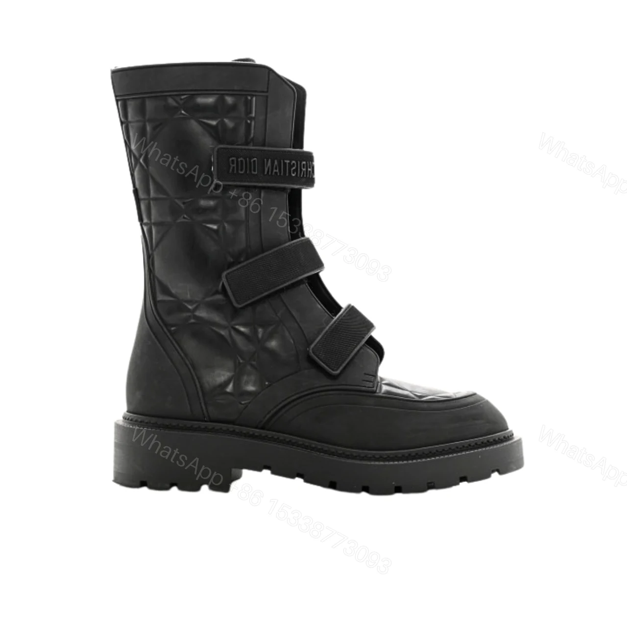 DIOR DIO(R)EVOLUTION ANKLE BOOTS RUBBER MACCROCANNAGE BLACK — view 1