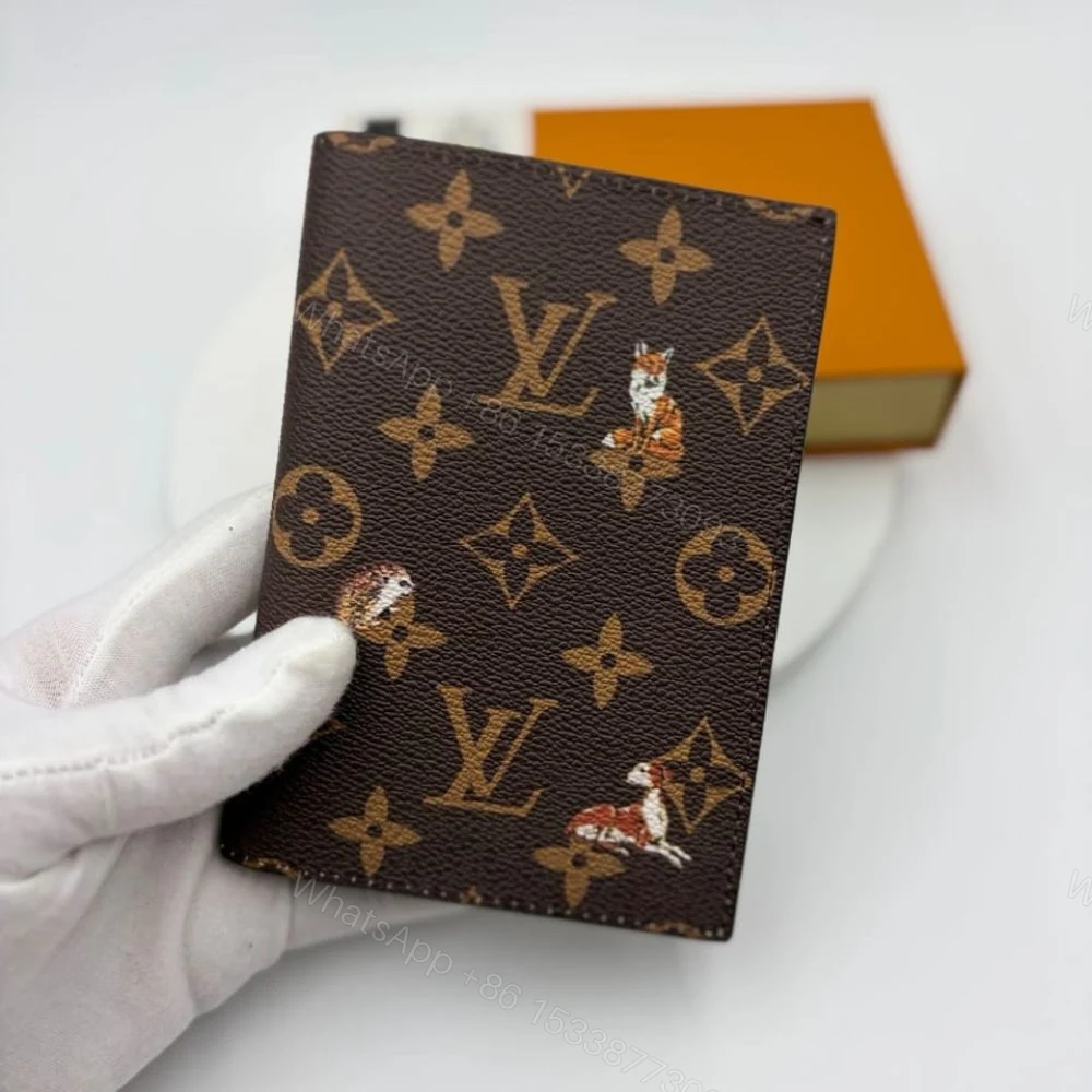View 2 of Louis Vuitton Passport Cover Monogram Forest Canvas Brown 14Cm M27023