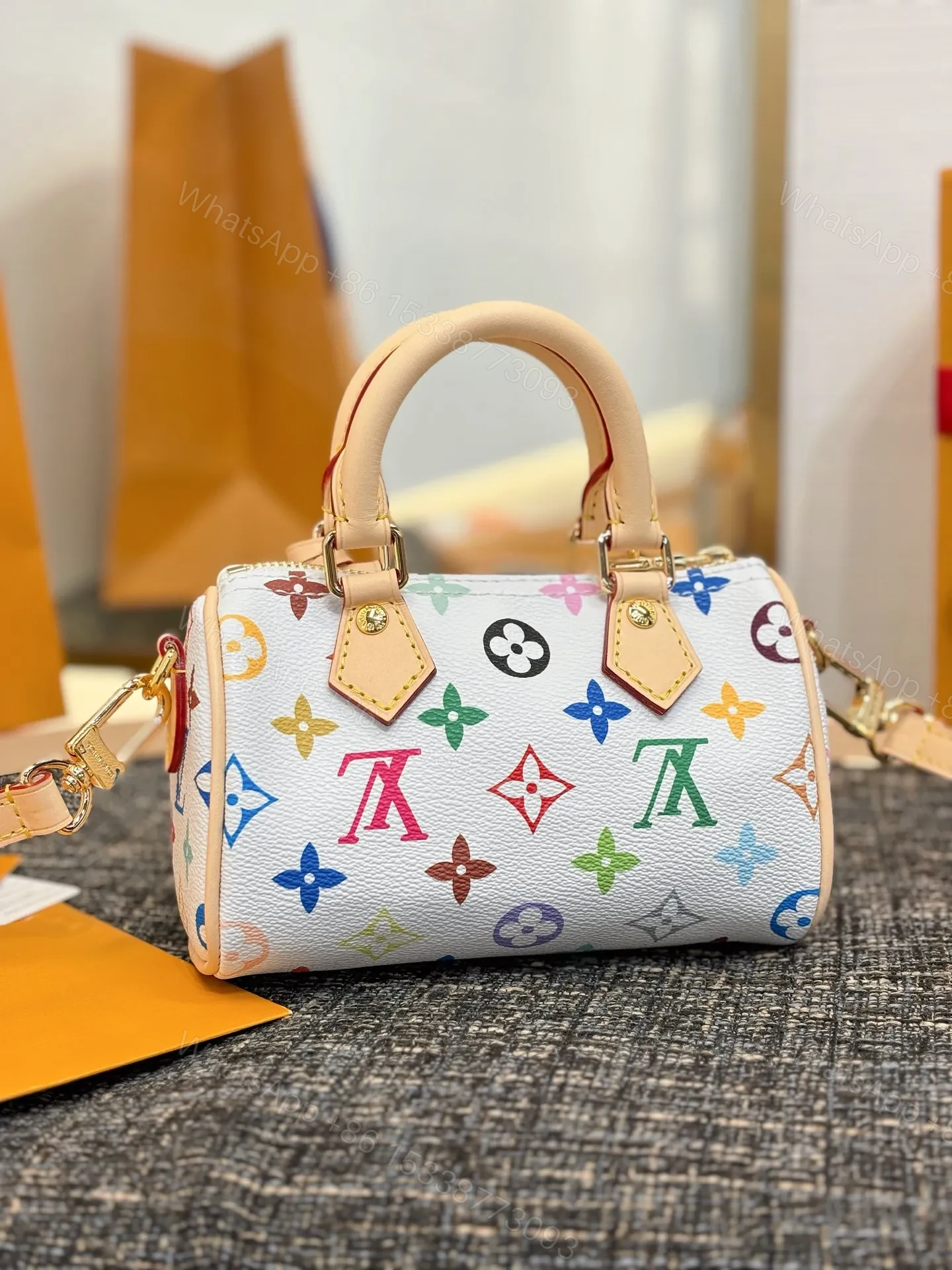 View 3 of Louis Vuitton X Takashi Murakami Nano Speedy Bag