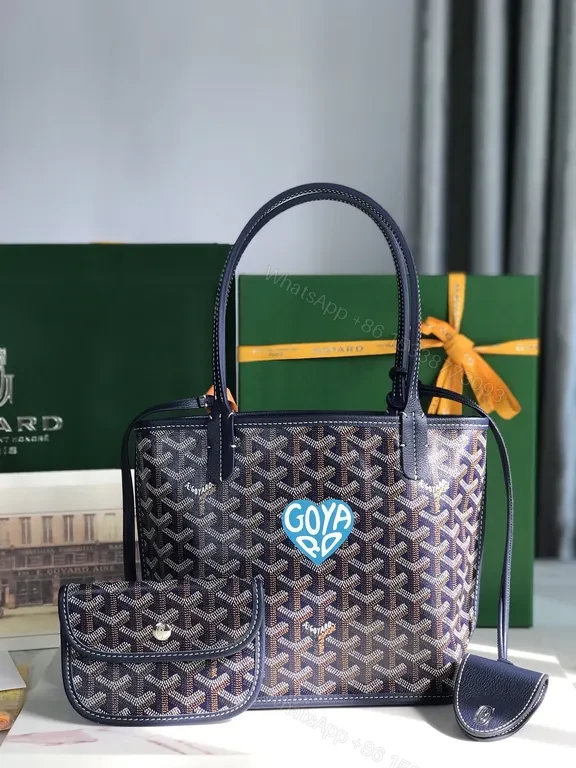 Chic Navy Tote + Pouch Set: Designer-Influenced, Everyday Luxe — view 1