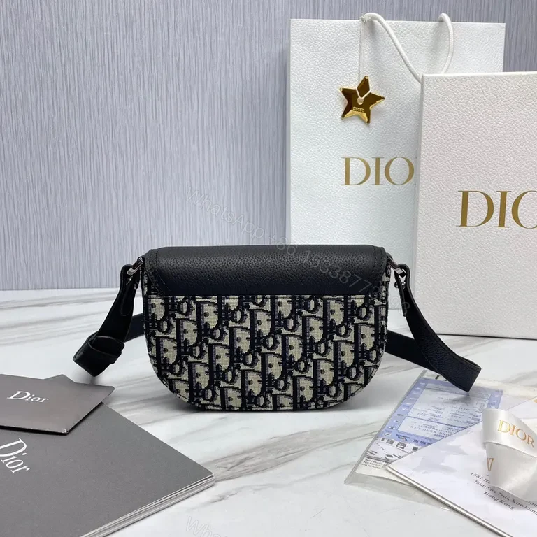 View 7 of Compact Dior-Inspired Crossbody: Elliptical Charm Bag