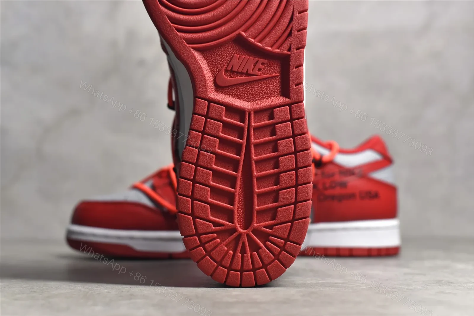 View 9 of Nike Dunk Low Off-White University Red Replicas