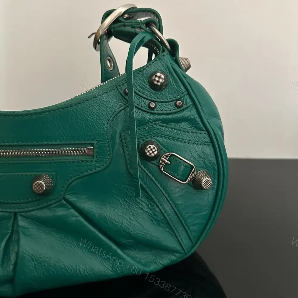 View 4 of 高仿Balenciaga*LeCagole系列餃子包綠色S