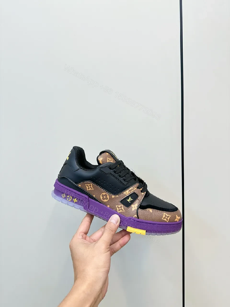 View 2 of Statement-Inspired Luxury Sneakers with Monogram Details
