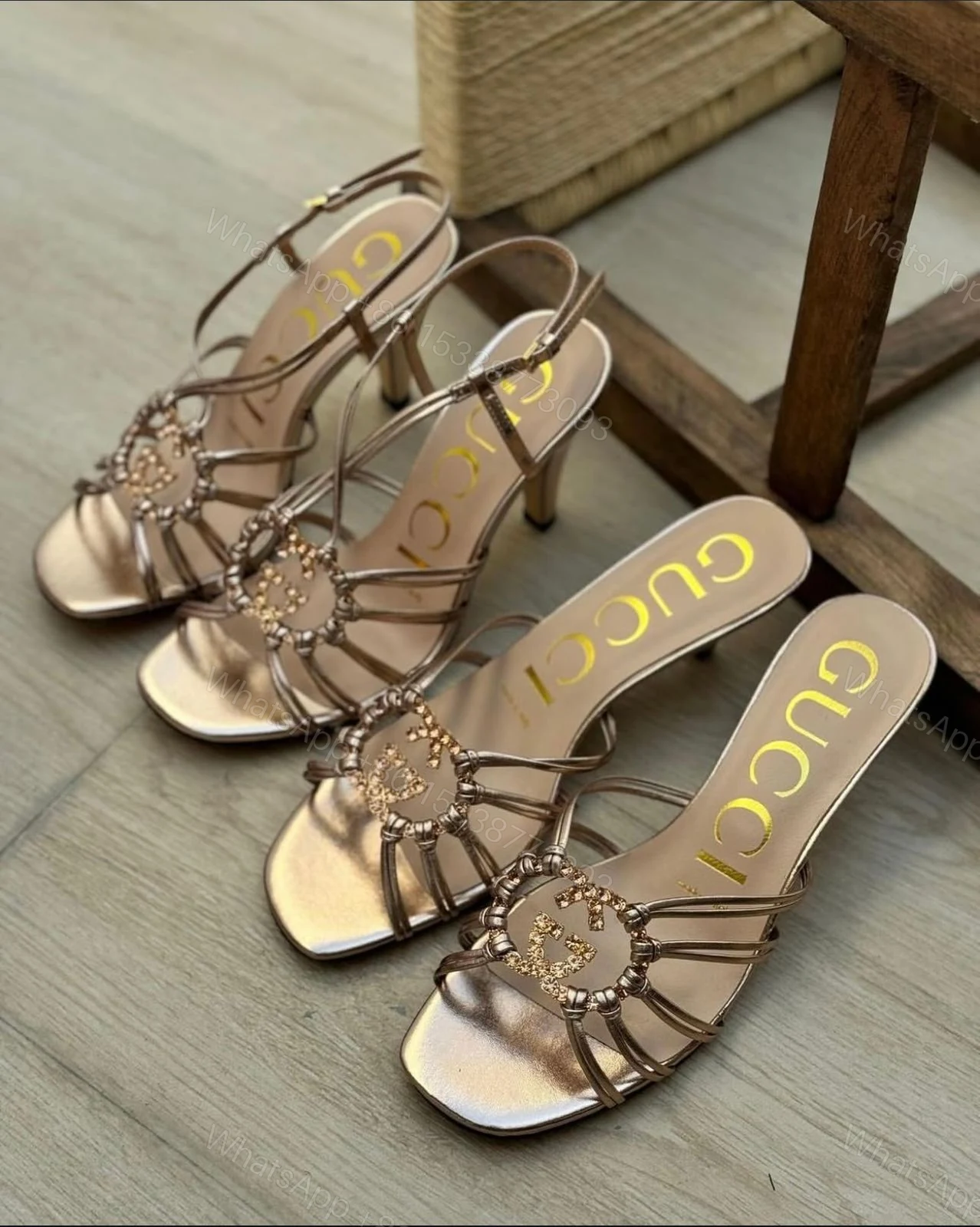 View 2 of FIRST COPY GUCCI CRYSTAL HEELS