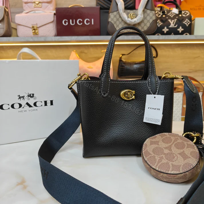 View 12 of FIRST COPY COACH WILLOW 18 TOTE HANDBAG IN LEATHER