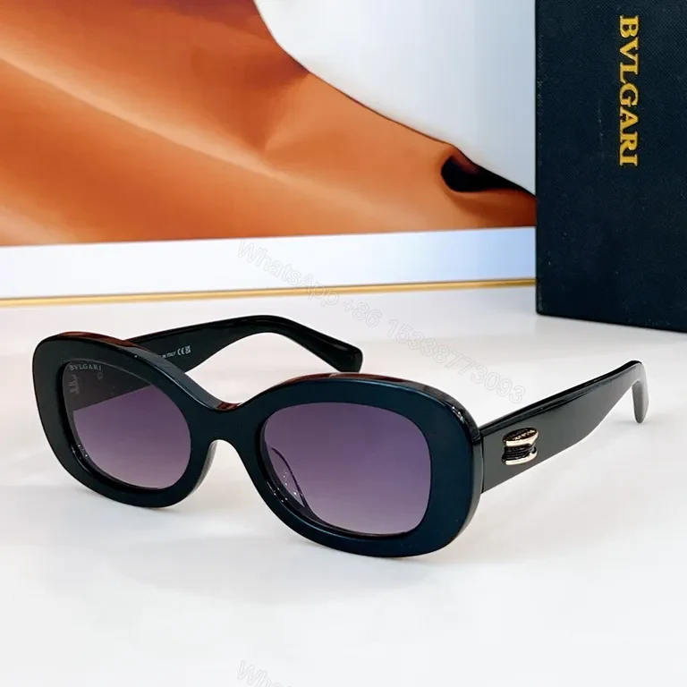 View 8 of Bold Luxe Oversized Sunglasses: Acetate, BVLGARI Detailing