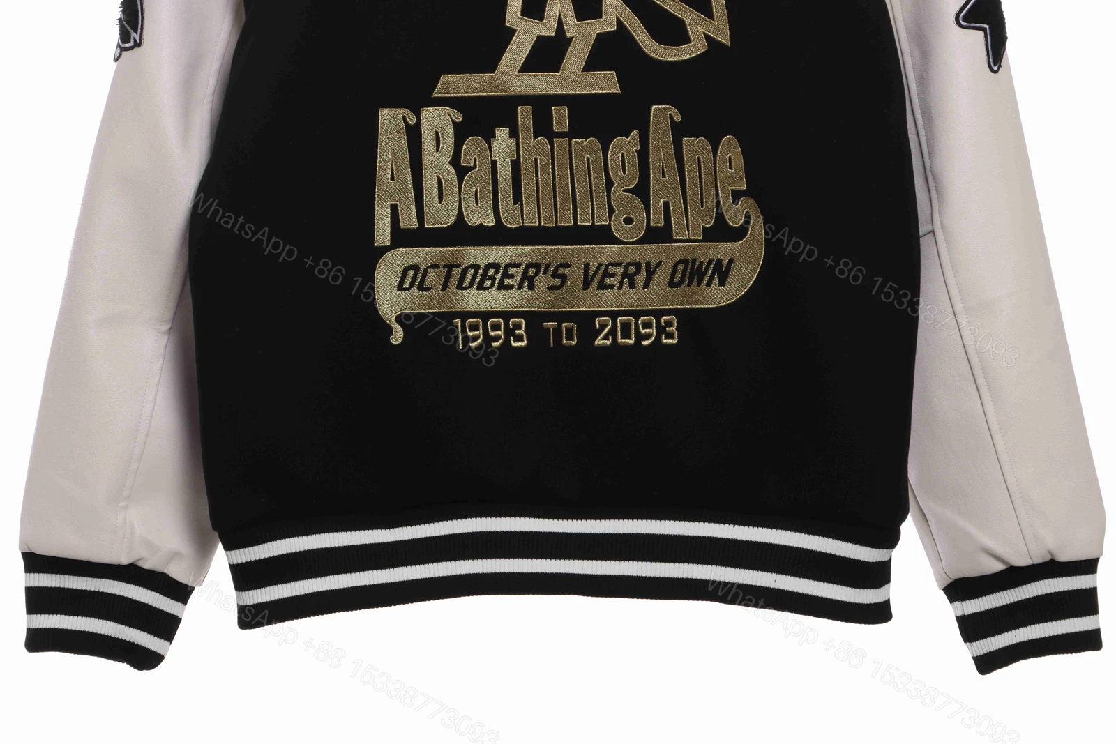 View 11 of Bape x OVO Varsity Jacket Black