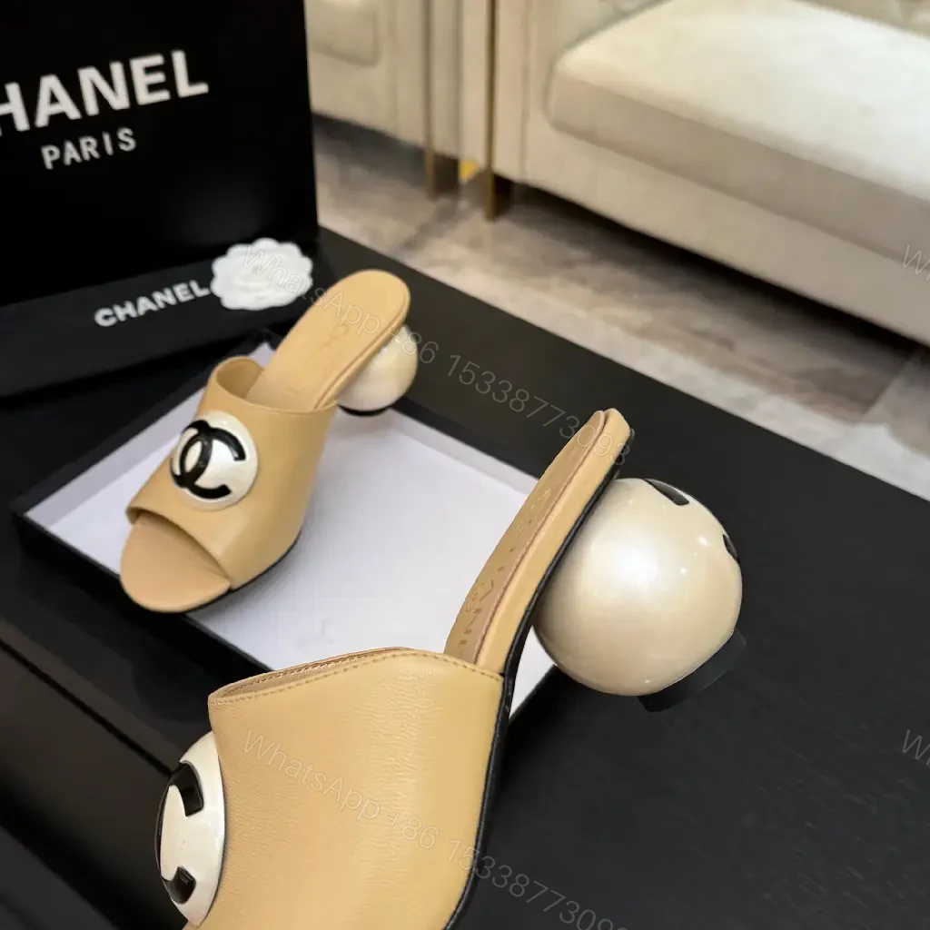 View 10 of Open-Back Logo-Accent Slide Heels: Everyday Luxe Comfort