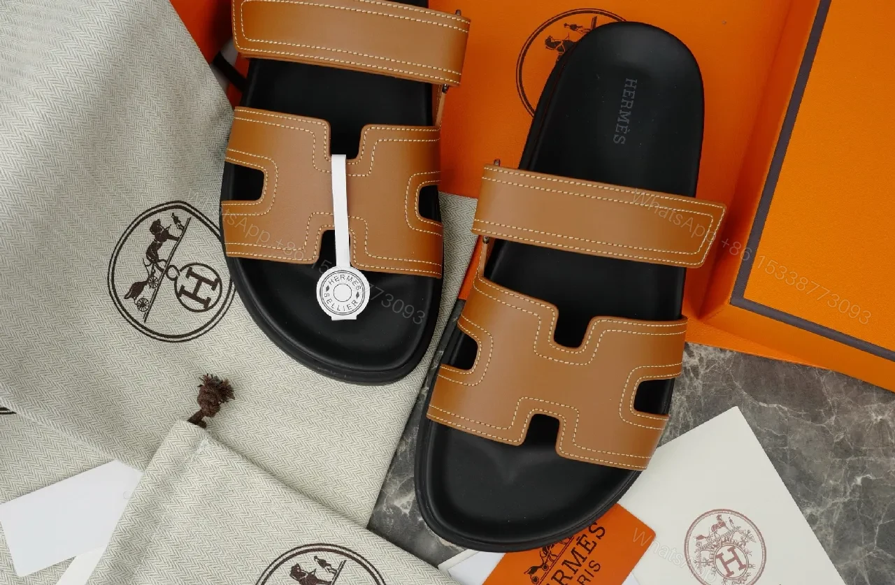 View 6 of Leather Tricolor-Accent Sandals: Sophisticated Everyday Luxury