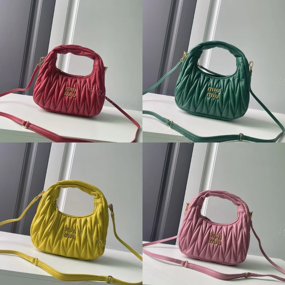 View 7 of MIUMIU WANDER MATELASSÉ NAPPA HOBO BAG BLACK 20CM 5BC125 AN88 F0002 V OOY