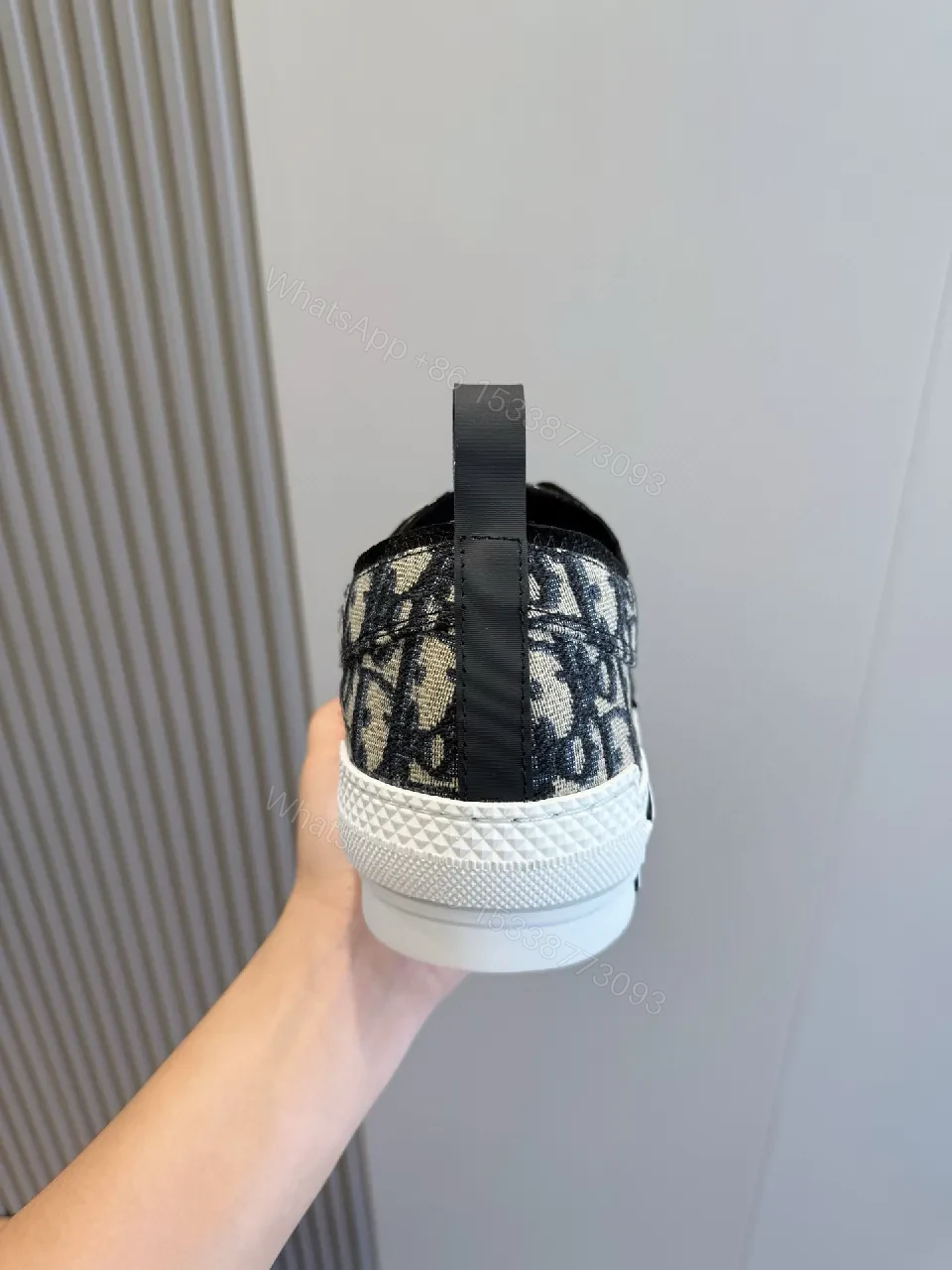 View 3 of Black & White Monogram Sneaker: Luxe Everyday Comfort