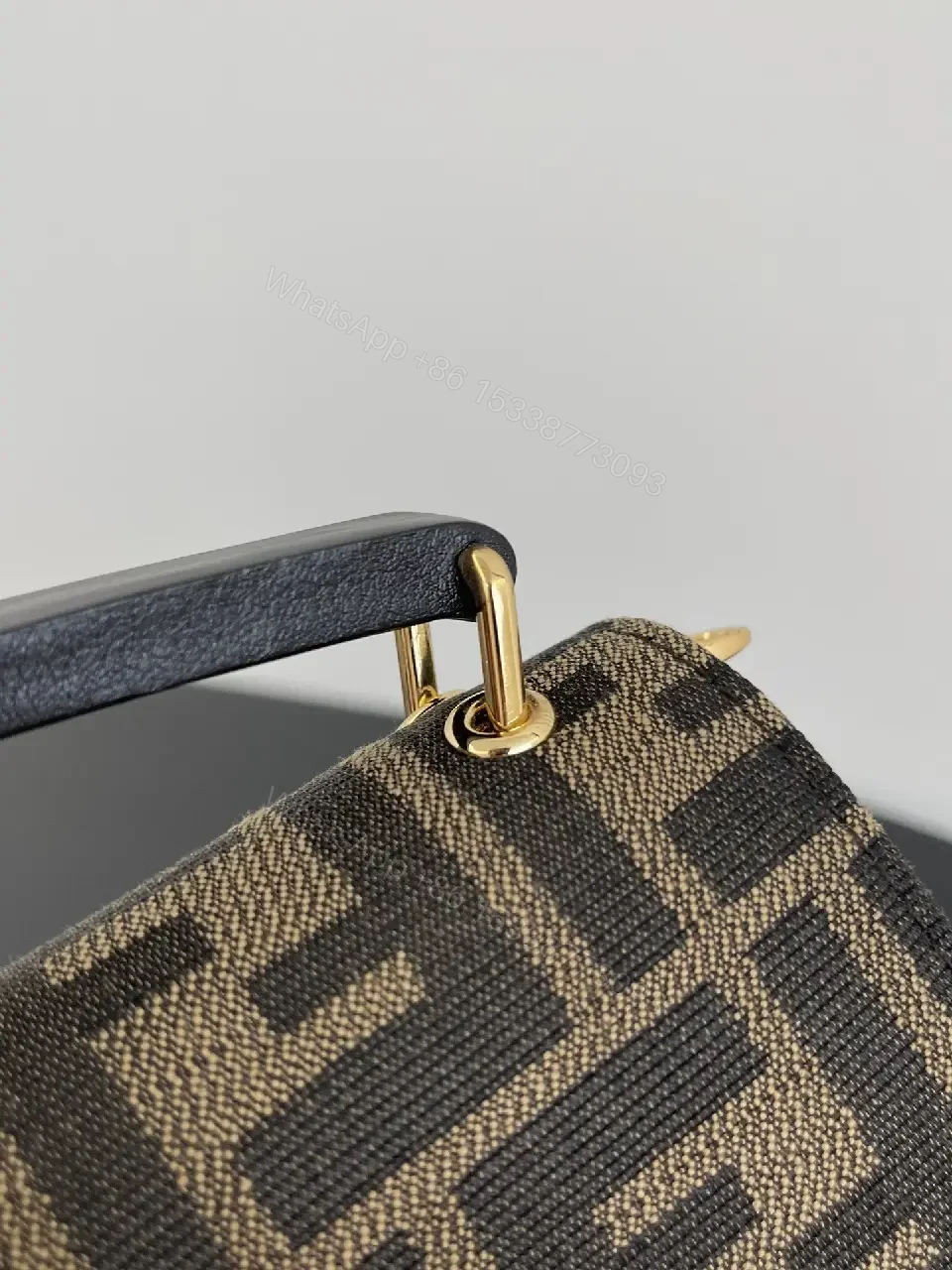 View 3 of Chic Monogram Crossbody Bag: Modern Texture, Compact Luxury
