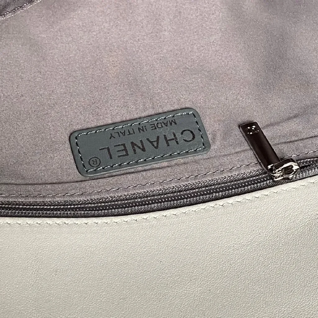 View 9 of White Leather Flap Bag: Minimalist Luxury, Structured Charm