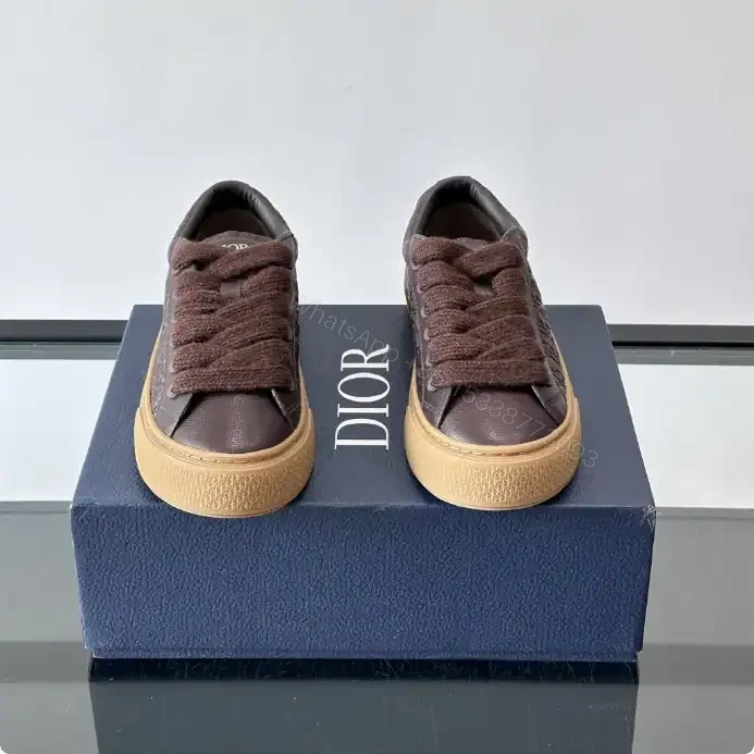 View 3 of DIOR B33 SPIN SNEAKERS IN BROWN – CD205