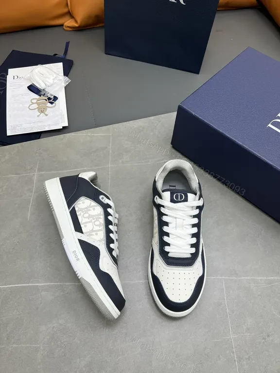 View 3 of Chic Leather-Lined Sneaker: Dior-Inspired Luxury Comfort