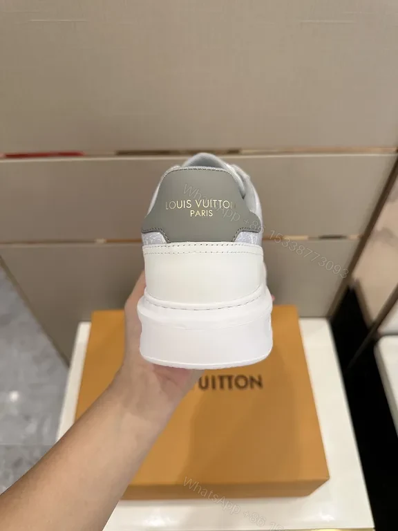 View 3 of Chic White Texture Sneakers: Premium Casual Luxe High-Top