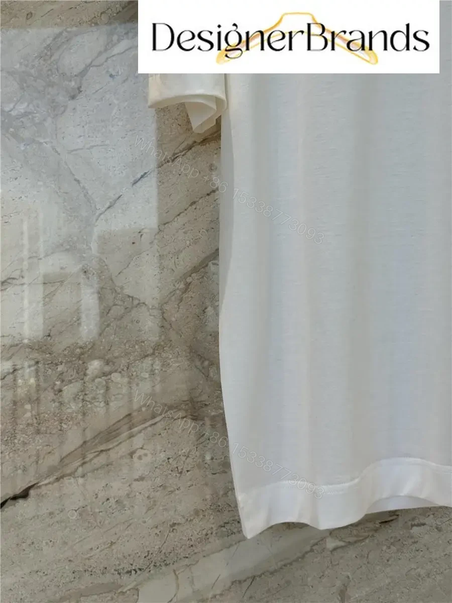 View 6 of White Knit Tee + Elevated Logo + Minimalist Streetwear + Designer Graphic + T-Shirt