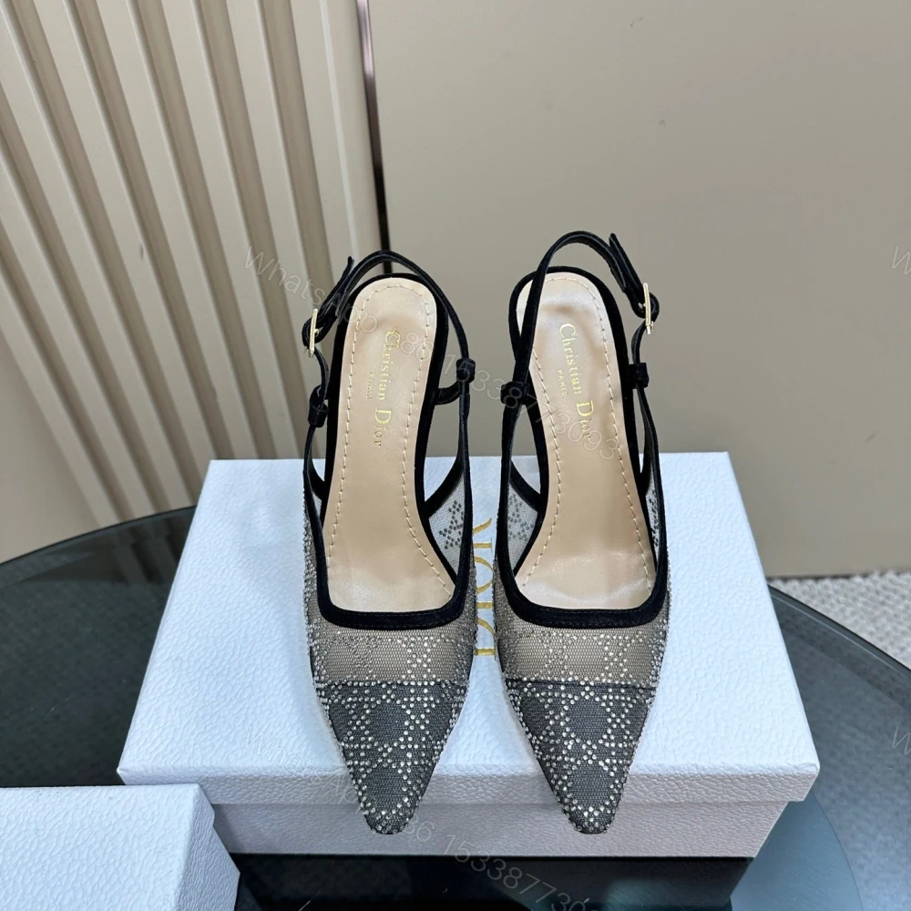 View 3 of 高仿Dior*Capture系列KCV303網鑽細高踭鞋10CM黑色免檢版