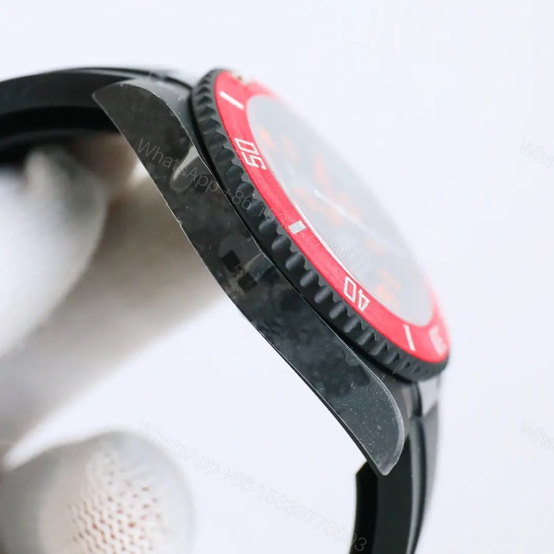 View 5 of Bold red blaken submariner replica 40MM Black Carbon B33 Edition RG-BLAKEN-SUB-B33-RED-BEZEL