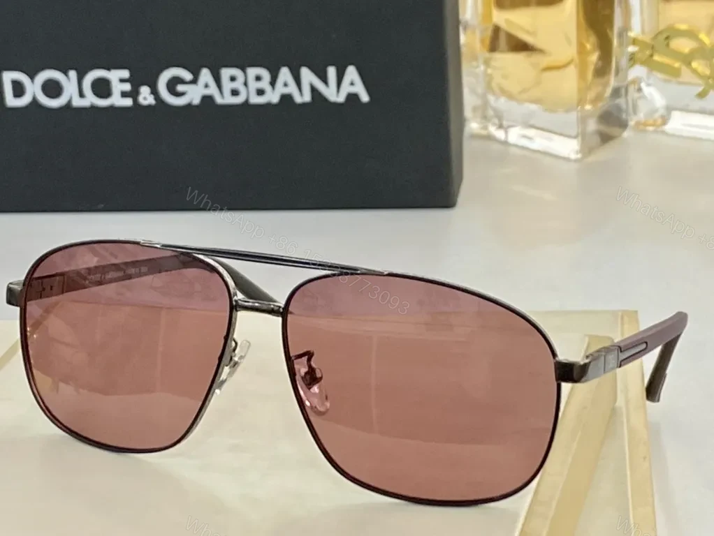 View 3 of Dolce & Gabbana Aviator Sunglasses â€“ UV400, Metal Frame, 6 Lenses