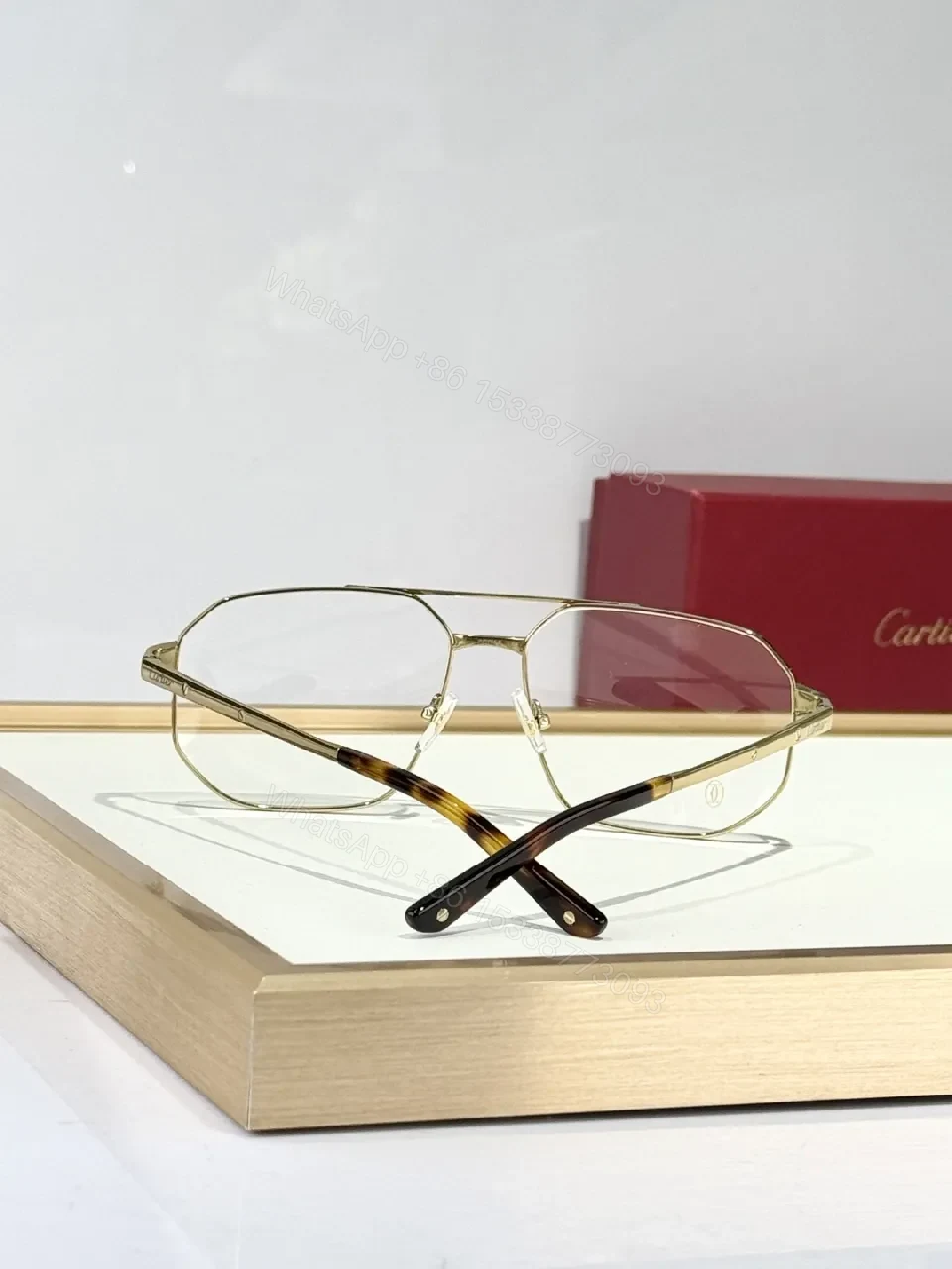 View 3 of Lightweight Titanium Eyewear: Minimalist Cartier-Inspired Frames