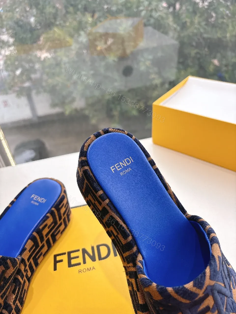 View 4 of Bold Monogram Slides: Couture Comfort Open-Heel Sliders