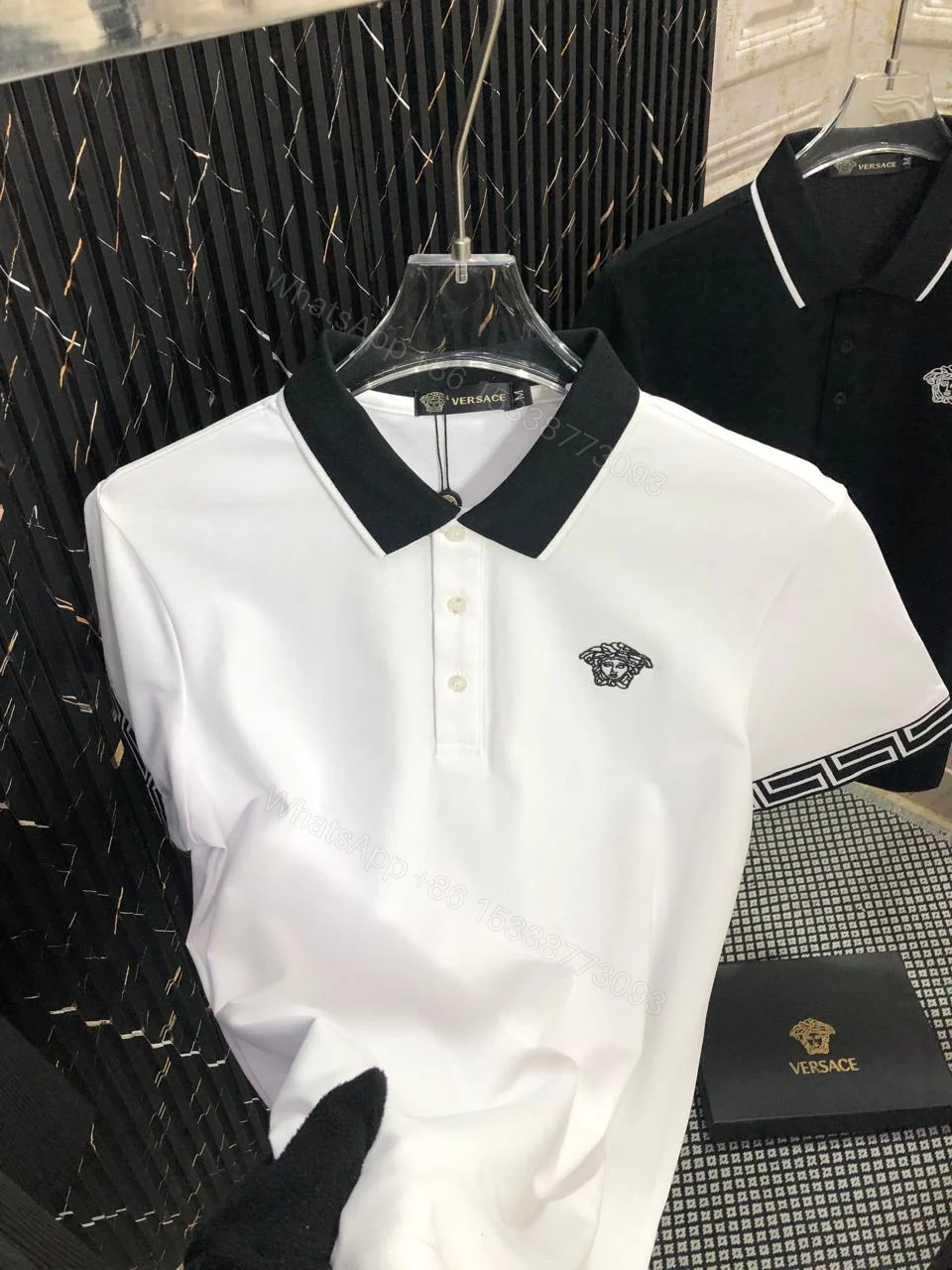 View 5 of FIRST COPY VERSACE IMPORTED LYCRA POLOS T-SHIRT