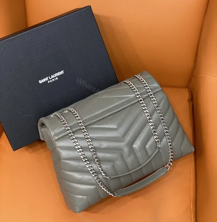 View 4 of Chevron MatelassÃ© Leather Shoulder Bag â€” Subtle YSL Sophistication