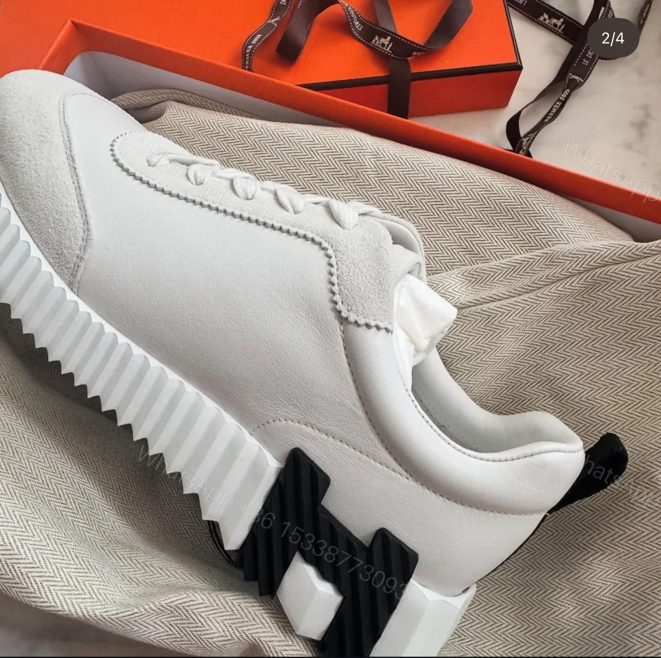 View 2 of First Copy Hermes Bouncing Sneakers for Women
