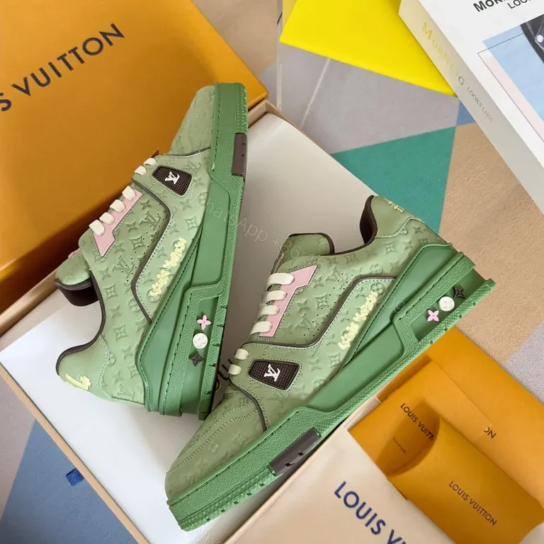 View 4 of Mint LV Terra-Luxe Sneakers - Luxe Casual High-Tops