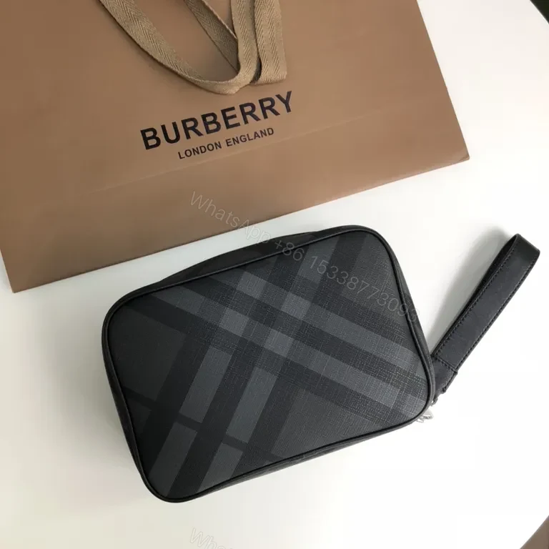 Black Coated-Canvas Burberry Crossbody: Minimal Luxury Bag — view 1