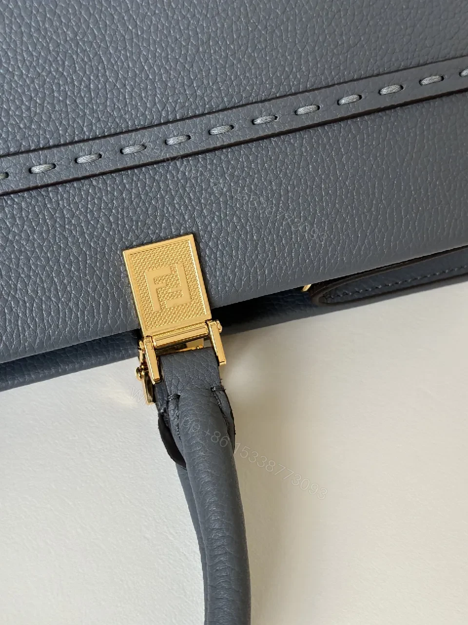 View 8 of Minimalist Navy Calfskin Satchel: Quiet Power Carryall